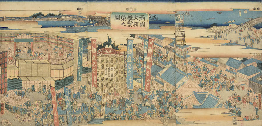 歌川国郷《両国大相撲繁栄図》